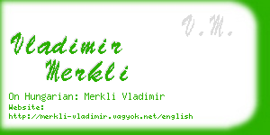 vladimir merkli business card